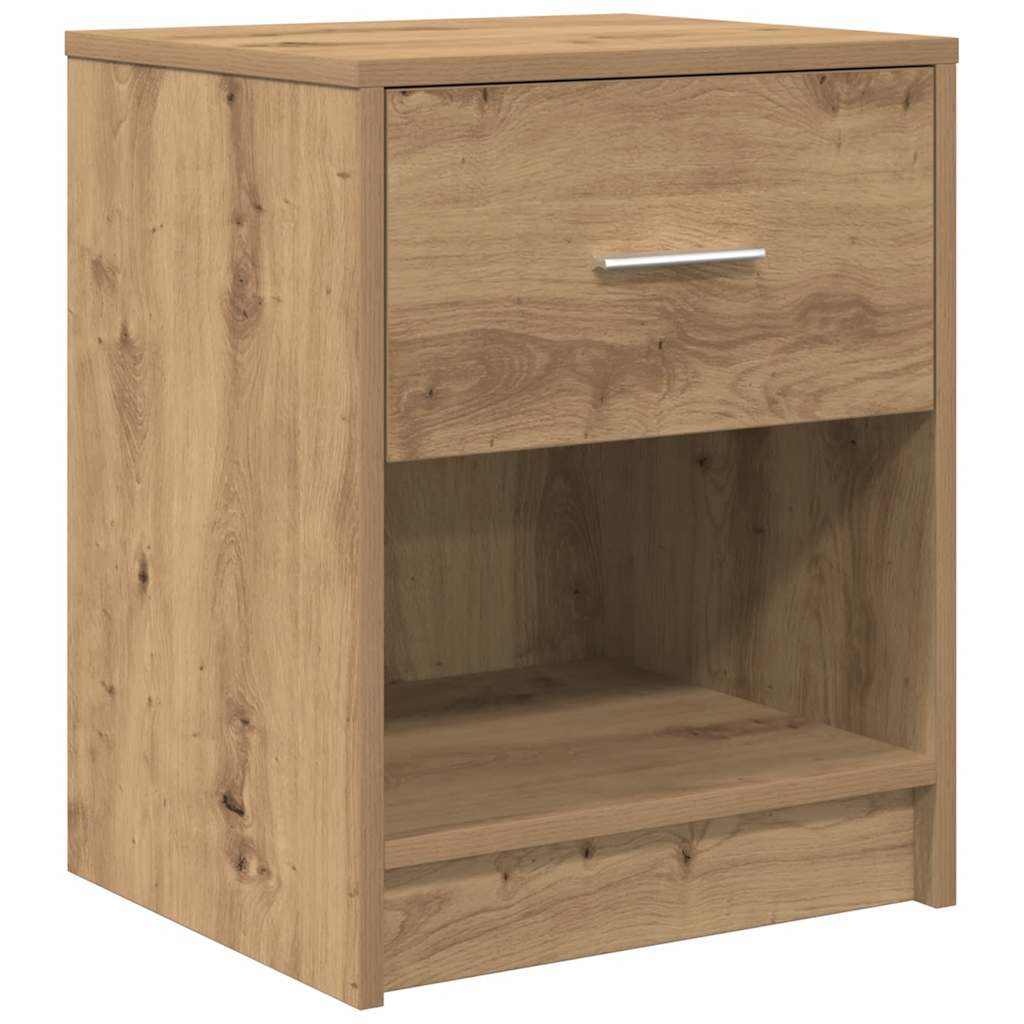 Bedside Cabinets 2 pcs with Drawer Artisan Oak 40x34x50 cm