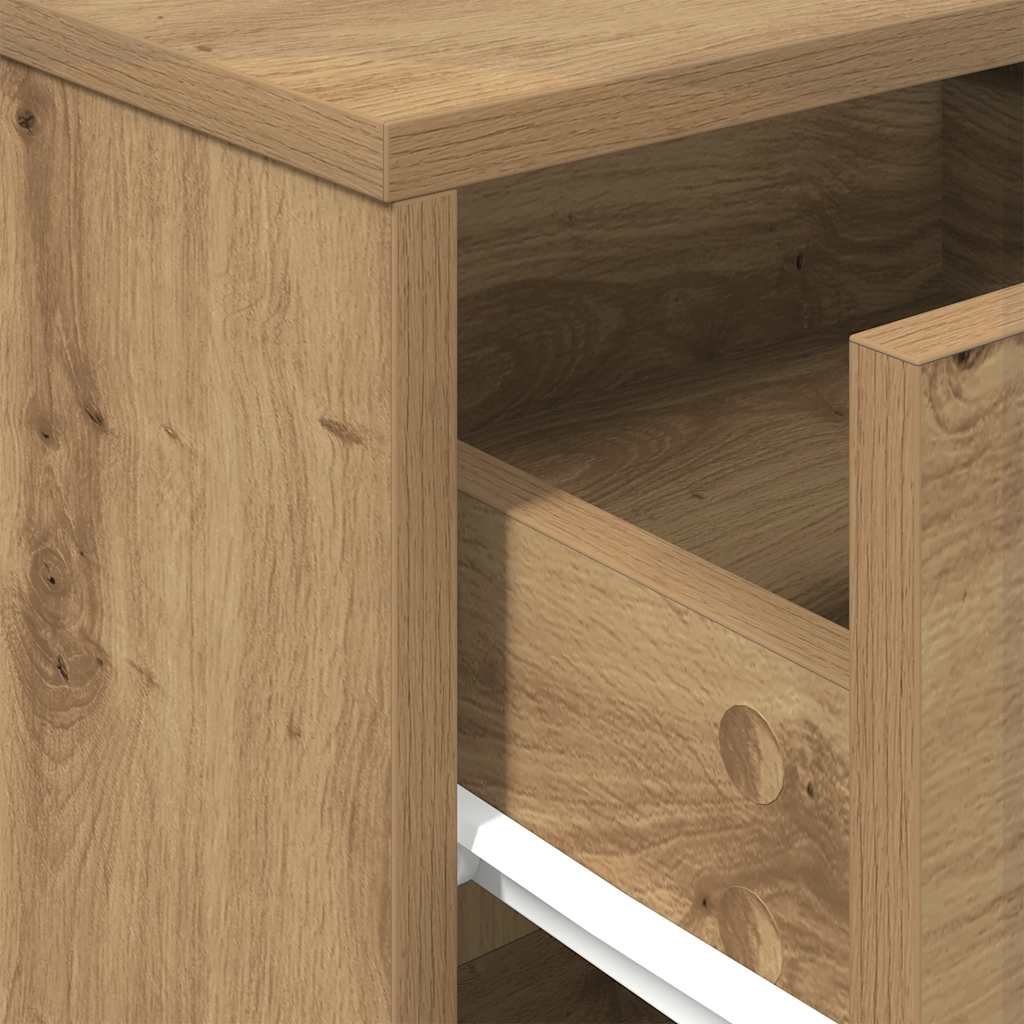 Bedside Cabinets 2 pcs with Drawer Artisan Oak 40x34x50 cm