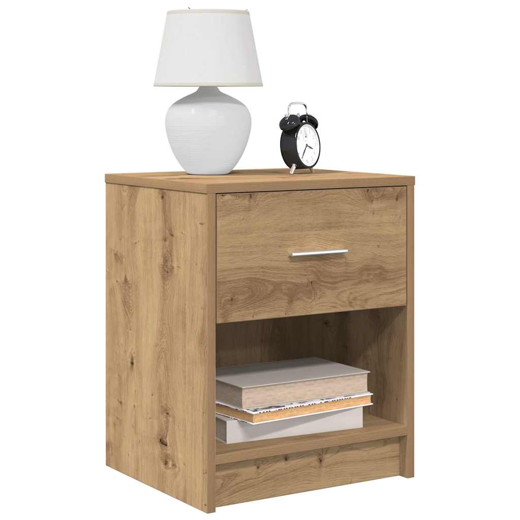 Bedside Cabinets 2 pcs with Drawer Artisan Oak 40x34x50 cm