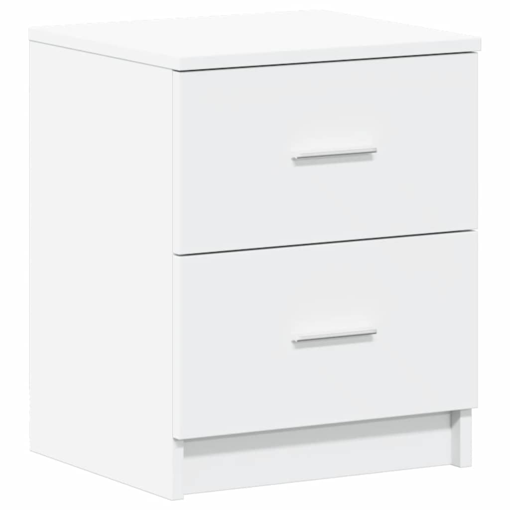Bedside Cabinet with 2 Drawers White 40x36x50 cm