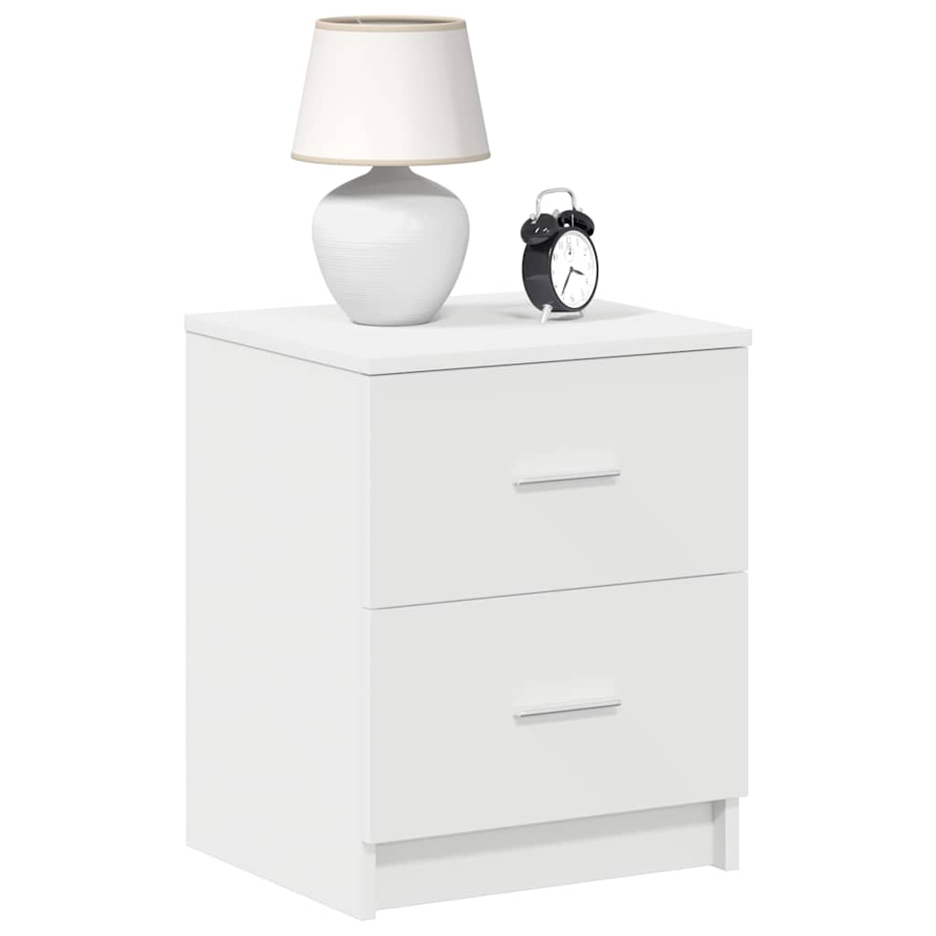 Bedside Cabinet with 2 Drawers White 40x36x50 cm