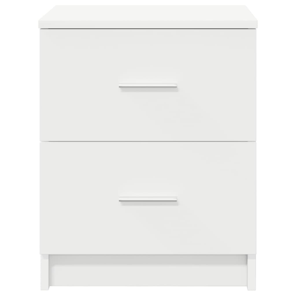 Bedside Cabinet with 2 Drawers White 40x36x50 cm