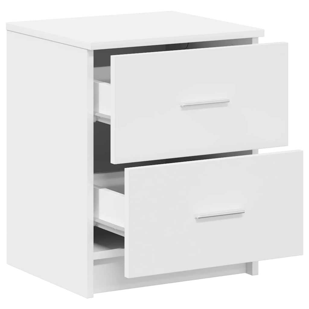 Bedside Cabinet with 2 Drawers White 40x36x50 cm