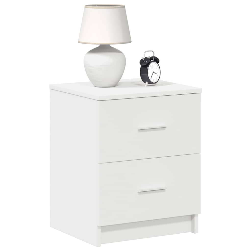 Bedside Cabinets 2 pcs with 2 Drawers White 40x36x50 cm