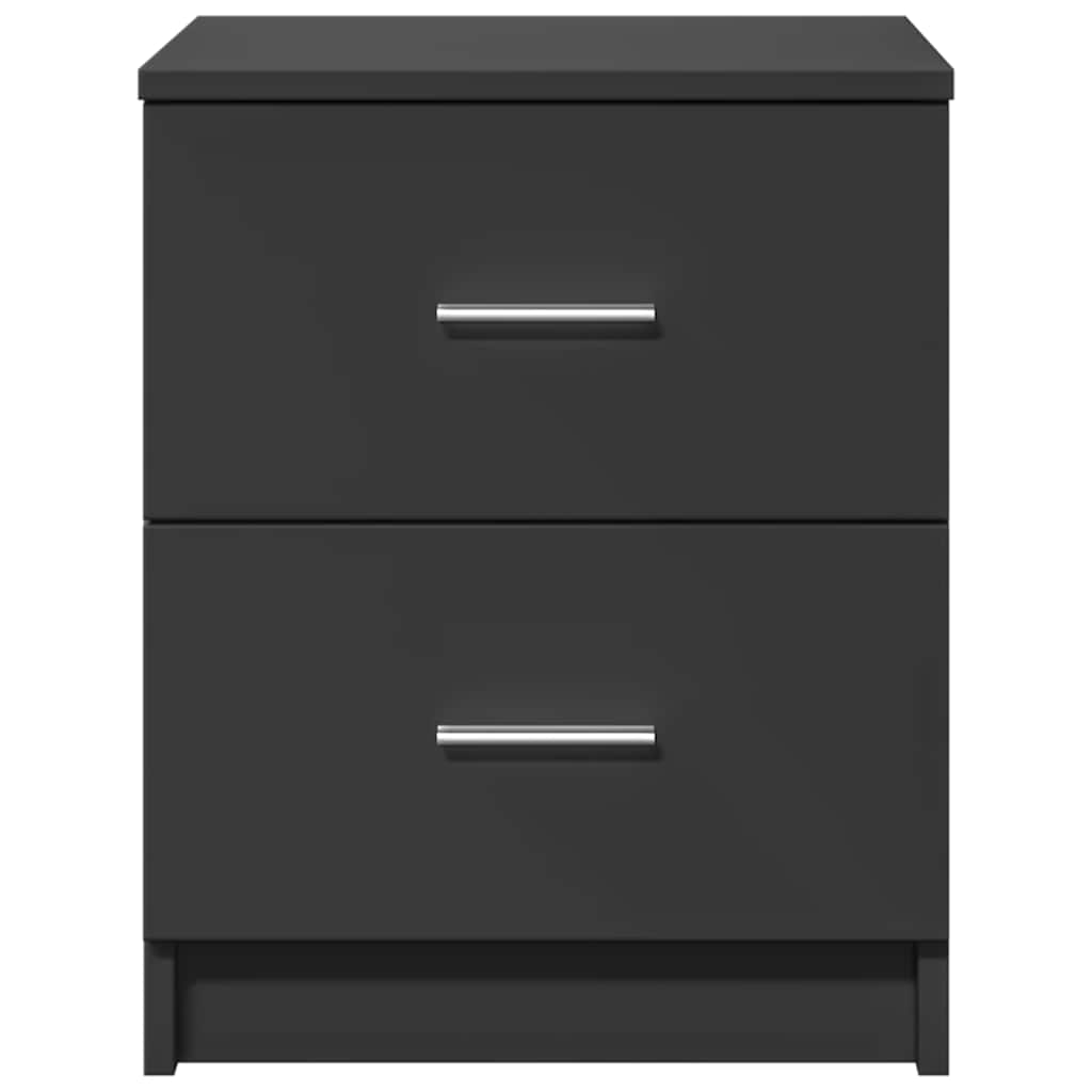 Bedside Cabinets 2 pcs with 2 Drawers Black 40x36x50 cm