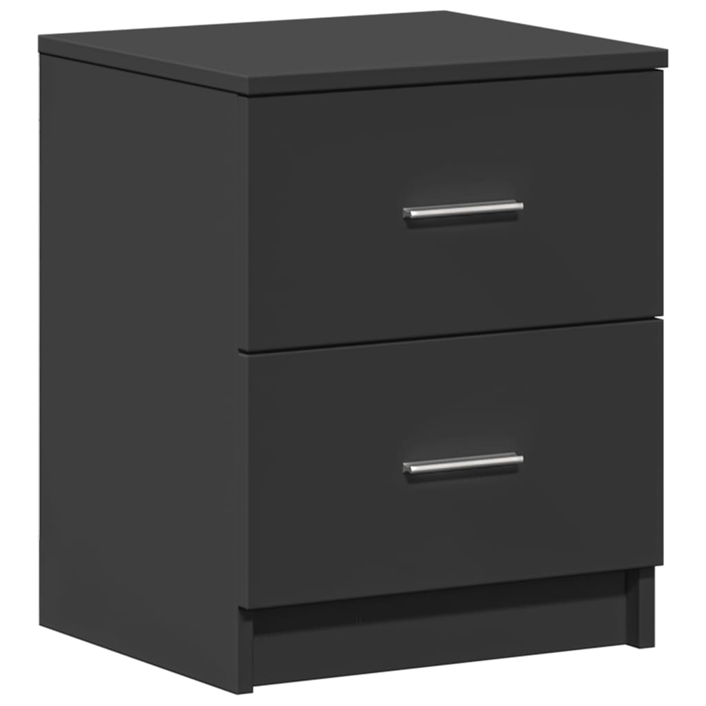 Bedside Cabinets 2 pcs with 2 Drawers Black 40x36x50 cm