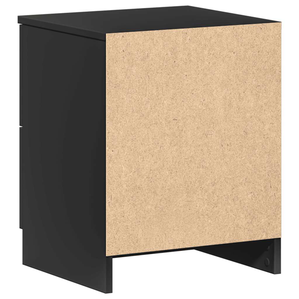 Bedside Cabinets 2 pcs with 2 Drawers Black 40x36x50 cm