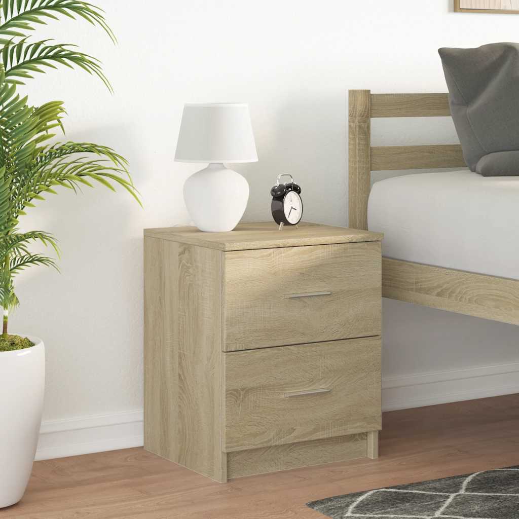 Bedside Cabinet with 2 Drawers Sonoma Oak 40x36x50 cm