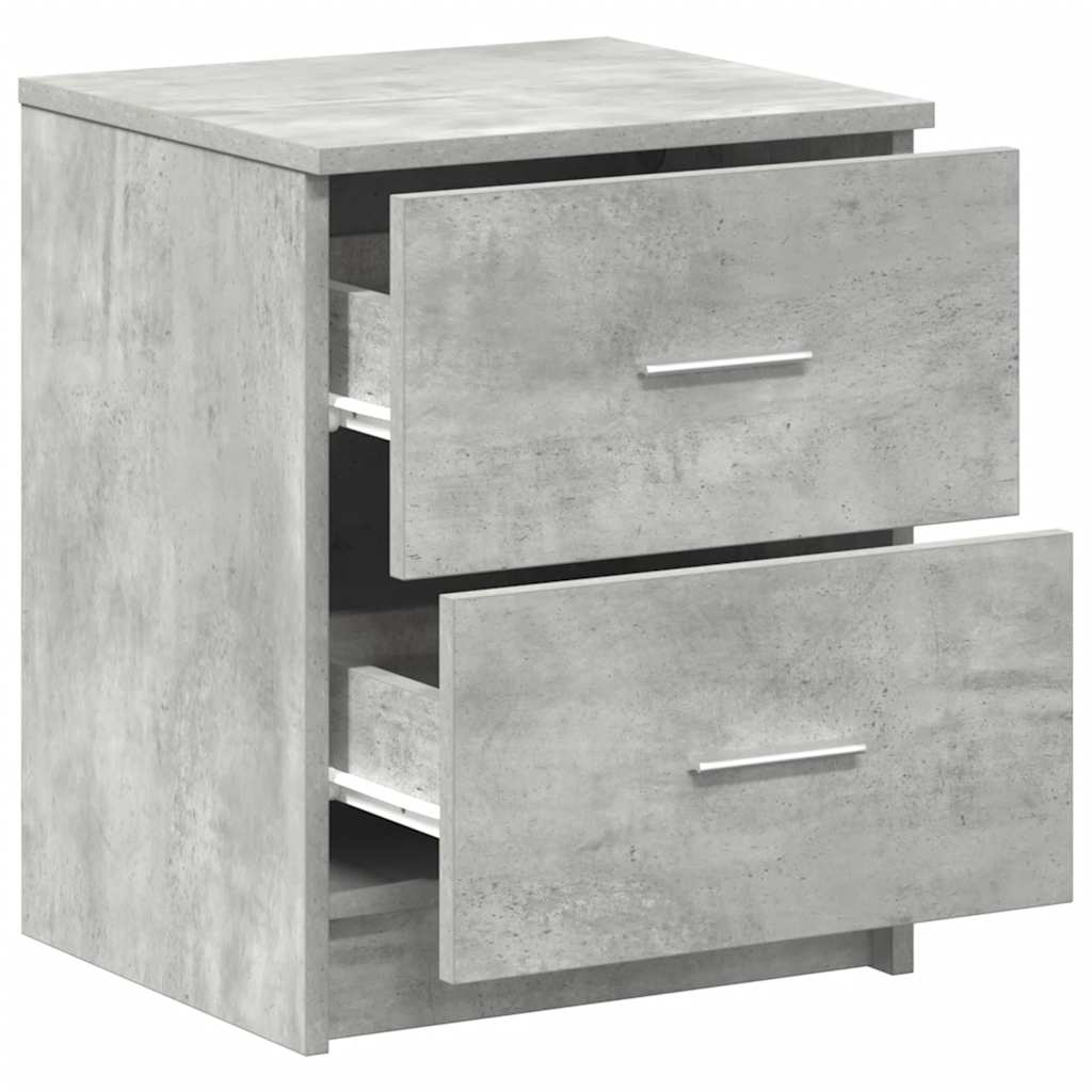 Bedside Cabinets 2 pcs with 2 Drawers Concrete Grey 40x36x50 cm
