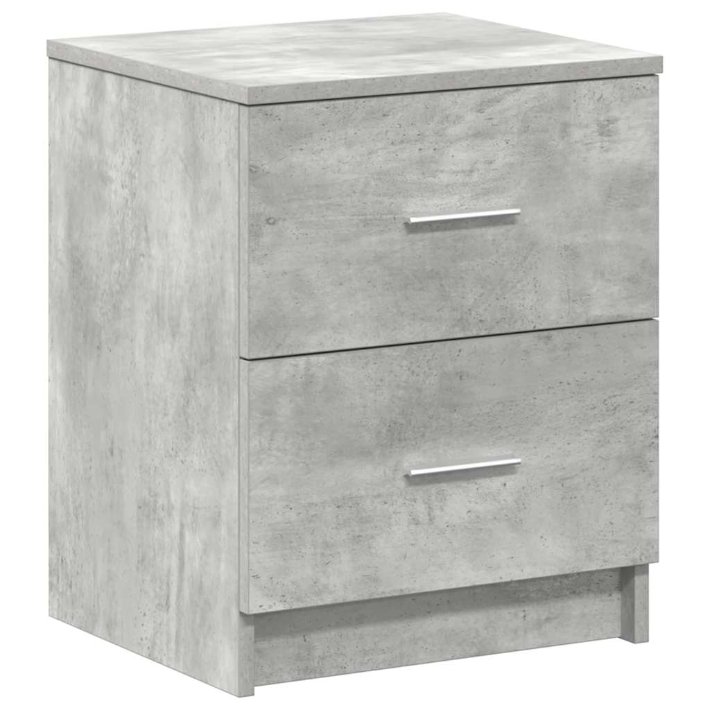 Bedside Cabinets 2 pcs with 2 Drawers Concrete Grey 40x36x50 cm