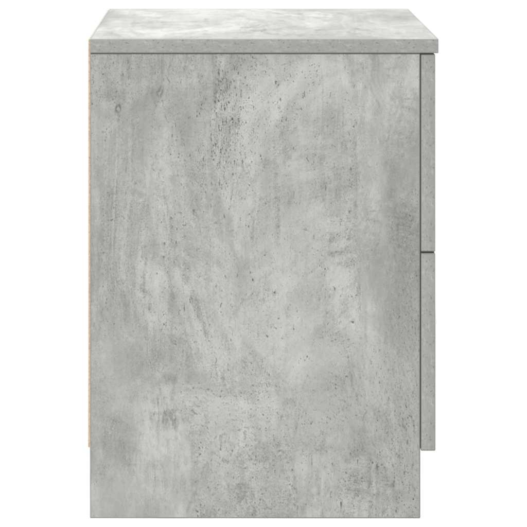 Bedside Cabinets 2 pcs with 2 Drawers Concrete Grey 40x36x50 cm