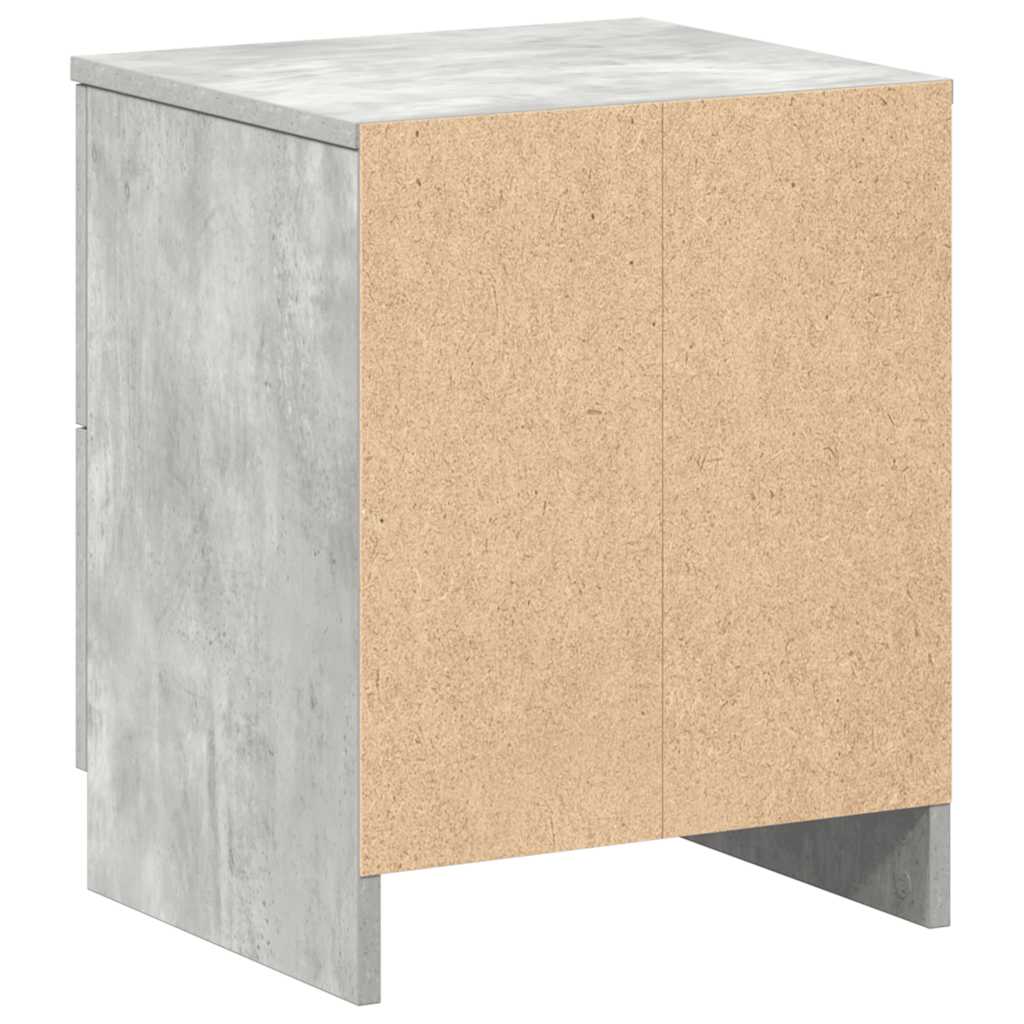 Bedside Cabinets 2 pcs with 2 Drawers Concrete Grey 40x36x50 cm