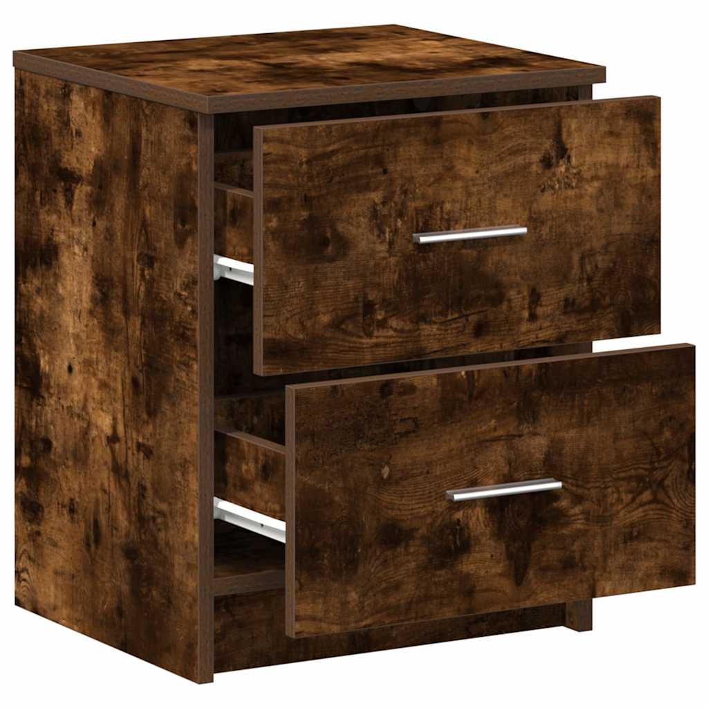 Bedside Cabinets 2 pcs with 2 Drawers Smoked Oak 40x36x50 cm