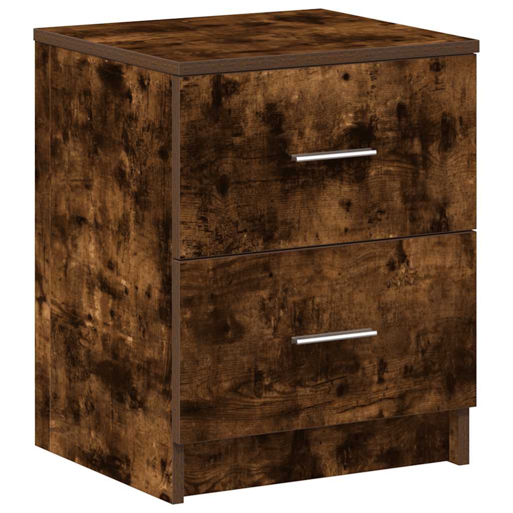 Bedside Cabinets 2 pcs with 2 Drawers Smoked Oak 40x36x50 cm