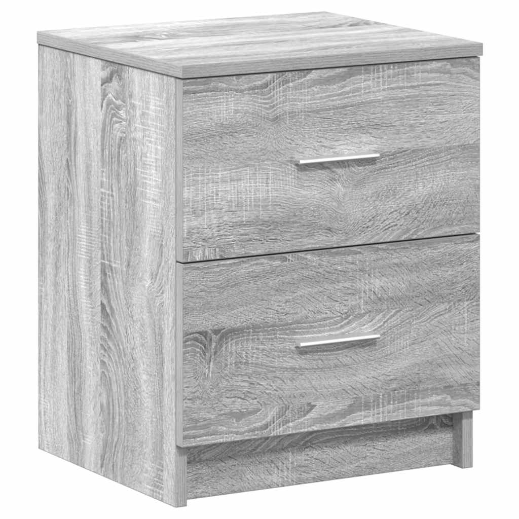 Bedside Cabinet with 2 Drawers Grey Sonoma 40x36x50 cm