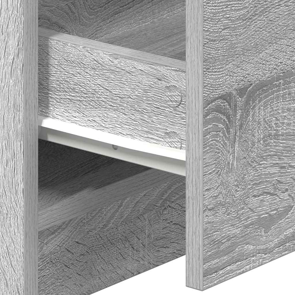 Bedside Cabinet with 2 Drawers Grey Sonoma 40x36x50 cm