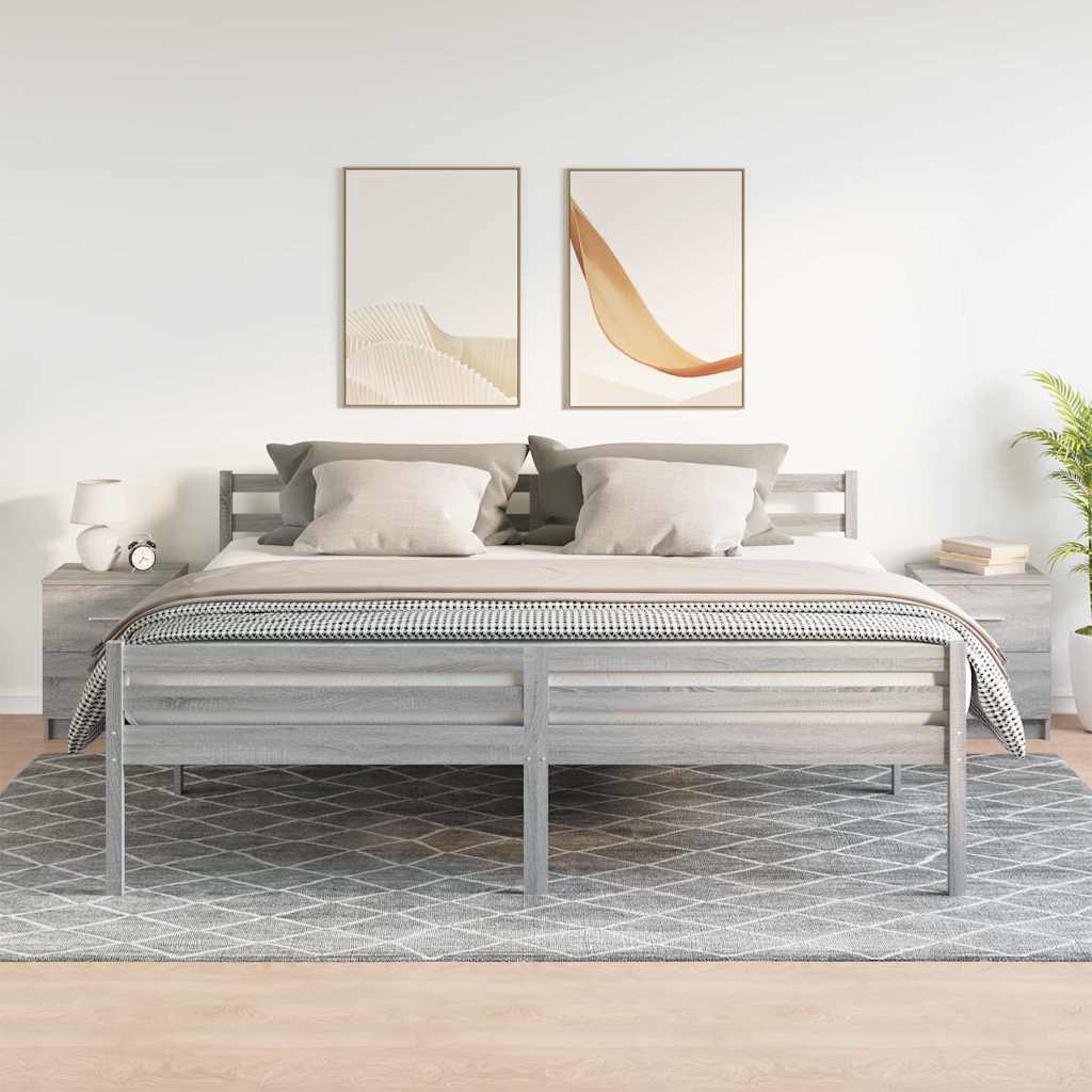 Bedside Cabinets 2 pcs with 2 Drawers Grey Sonoma 40x36x50 cm