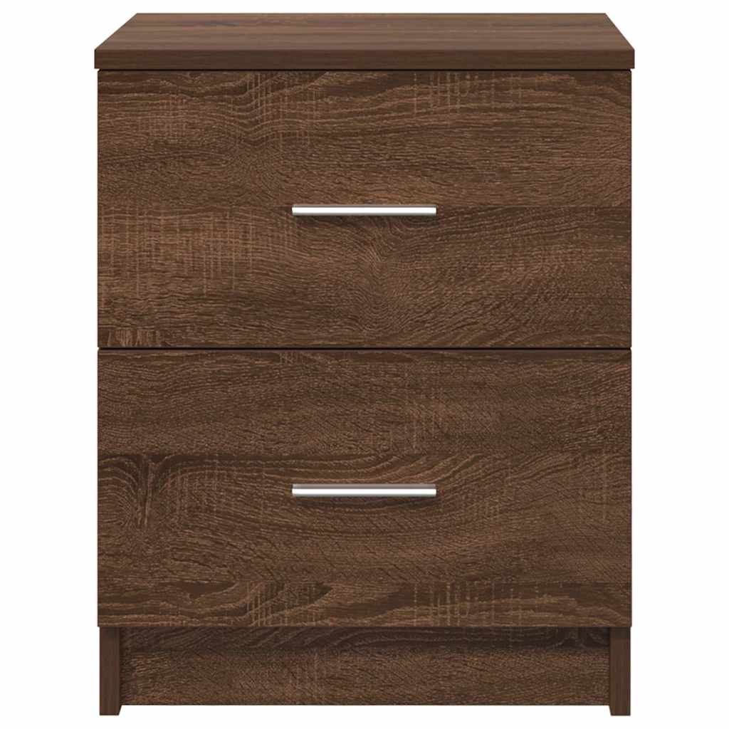Bedside Cabinets 2 pcs with 2 Drawers Brown Oak 40x36x50 cm