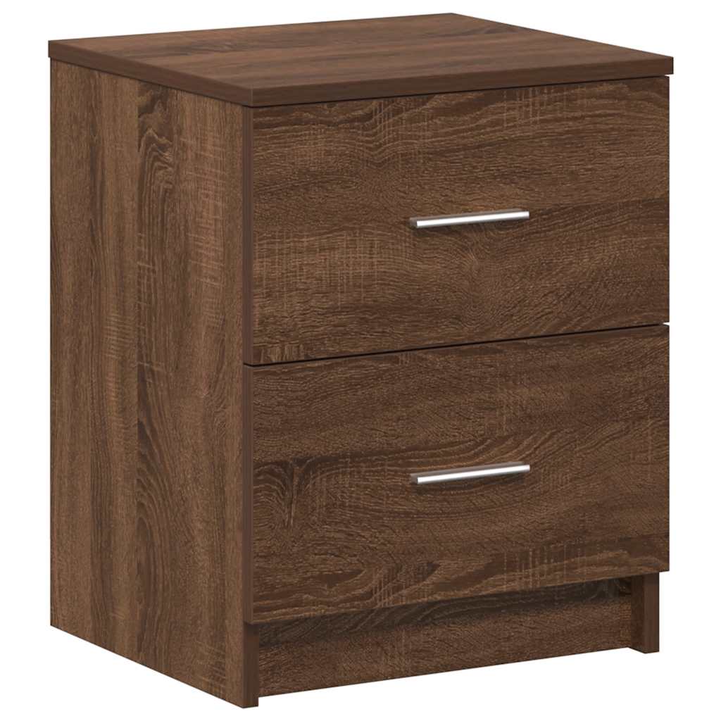 Bedside Cabinets 2 pcs with 2 Drawers Brown Oak 40x36x50 cm