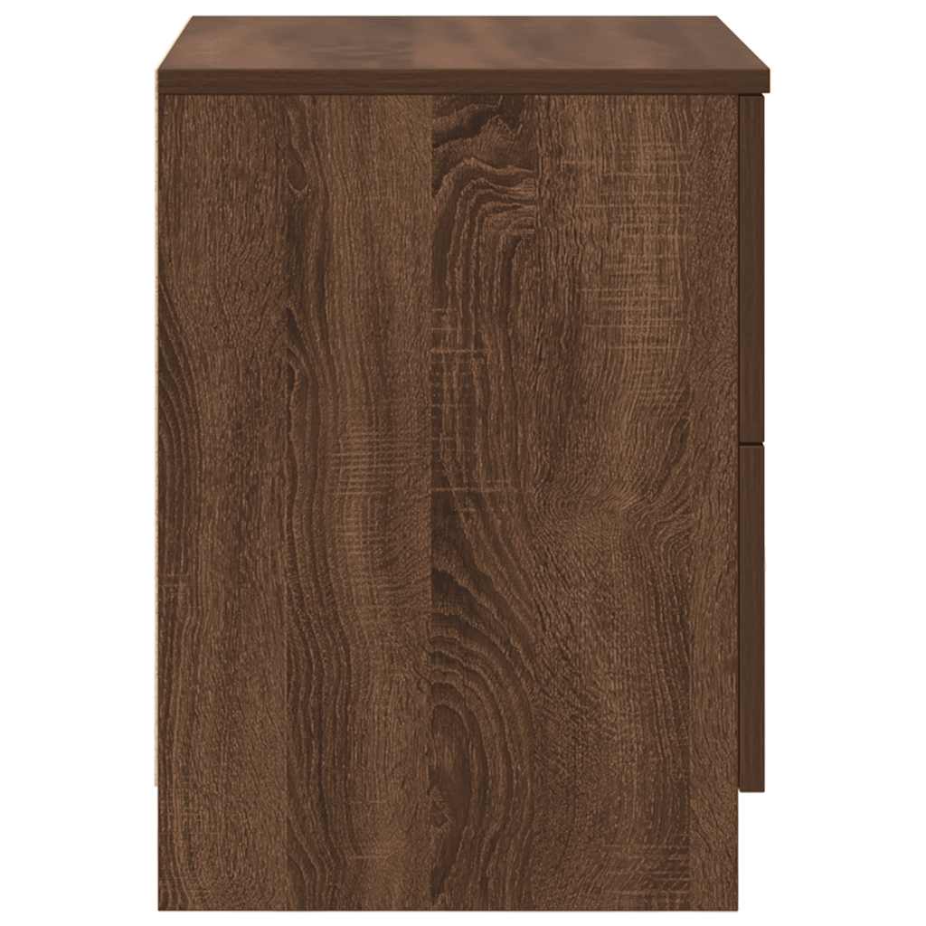 Bedside Cabinets 2 pcs with 2 Drawers Brown Oak 40x36x50 cm