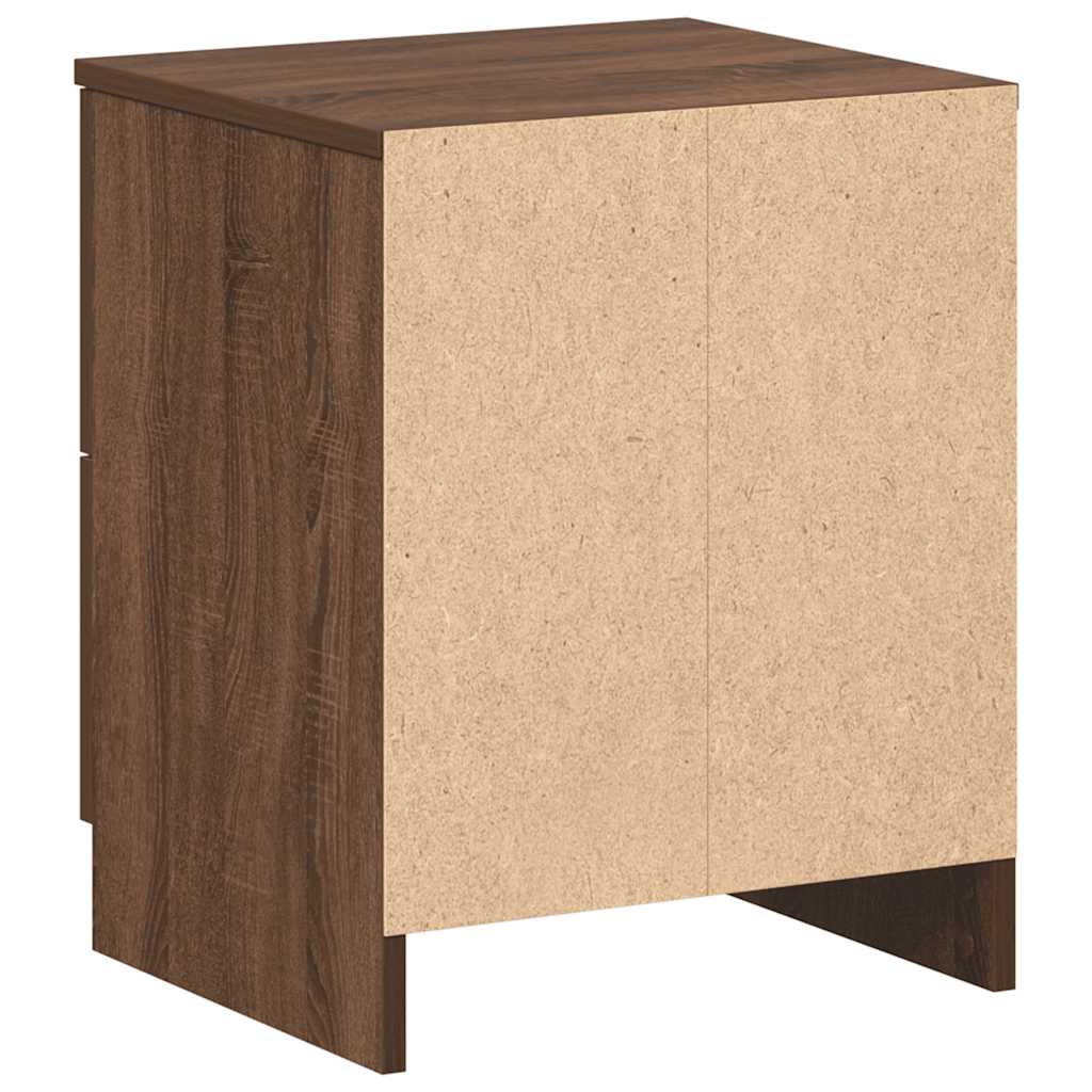 Bedside Cabinets 2 pcs with 2 Drawers Brown Oak 40x36x50 cm
