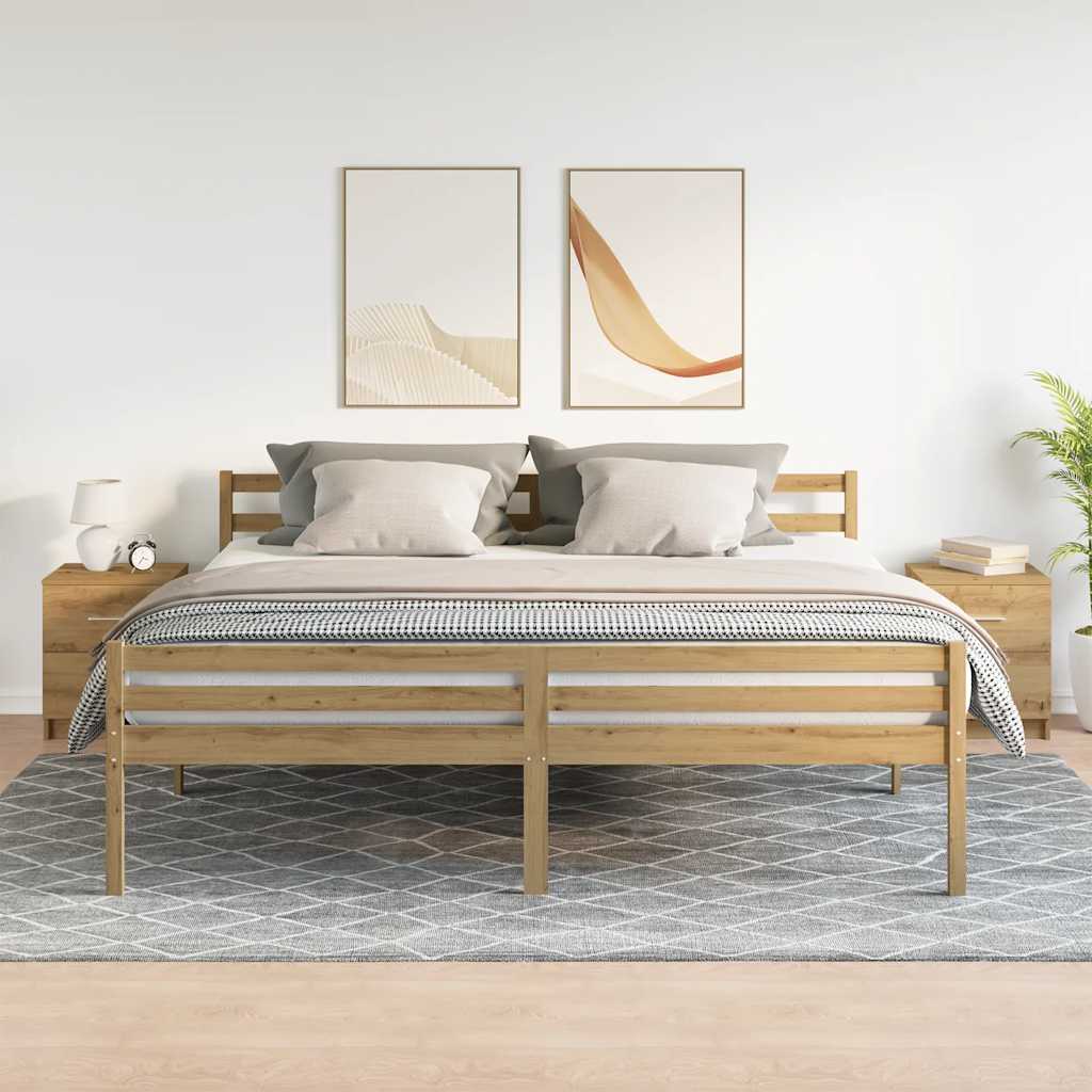 Bedside Cabinets 2 pcs with 2 Drawers Artisan Oak 40x36x50 cm