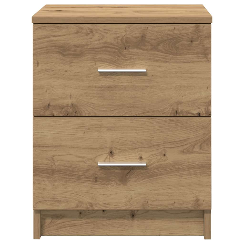 Bedside Cabinets 2 pcs with 2 Drawers Artisan Oak 40x36x50 cm