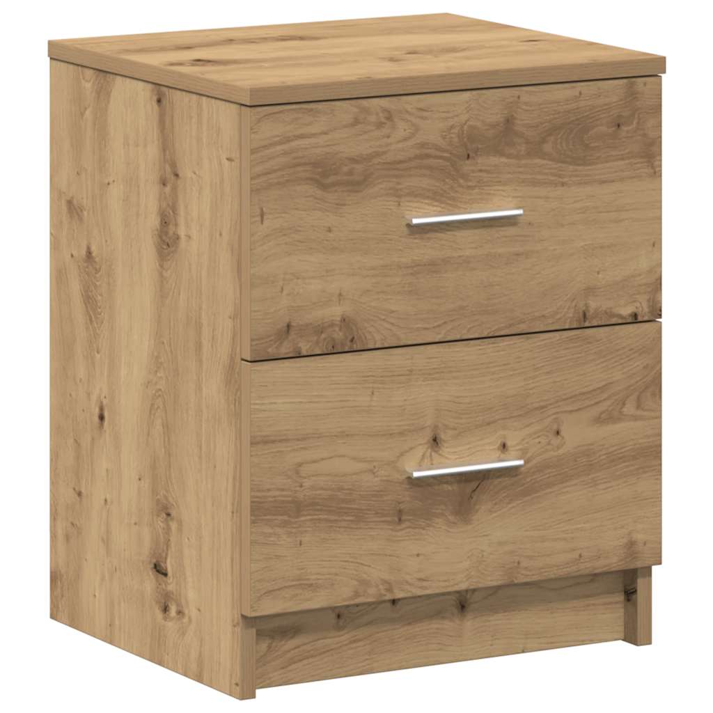 Bedside Cabinets 2 pcs with 2 Drawers Artisan Oak 40x36x50 cm