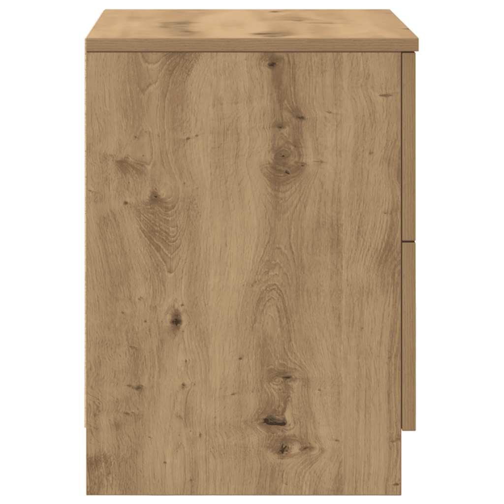 Bedside Cabinets 2 pcs with 2 Drawers Artisan Oak 40x36x50 cm