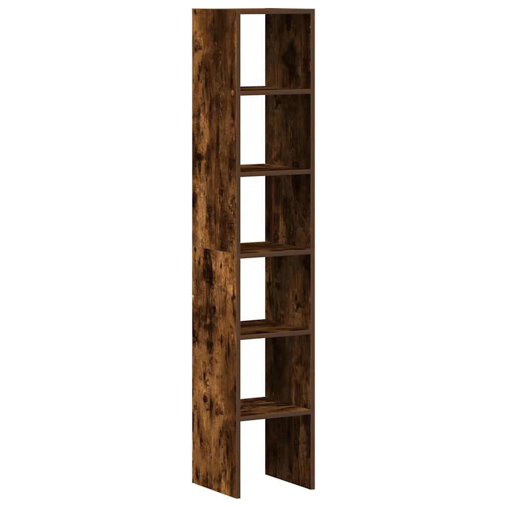 Bookcases 2 pcs Stackable Smoked Oak 30x30x80 cm Engineered Wood