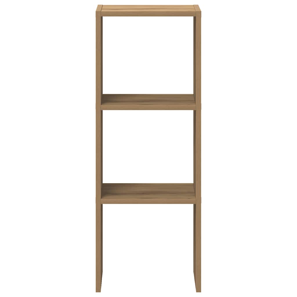 Bookcase Stackable Artisan Oak 30x30x80 cm Engineered Wood