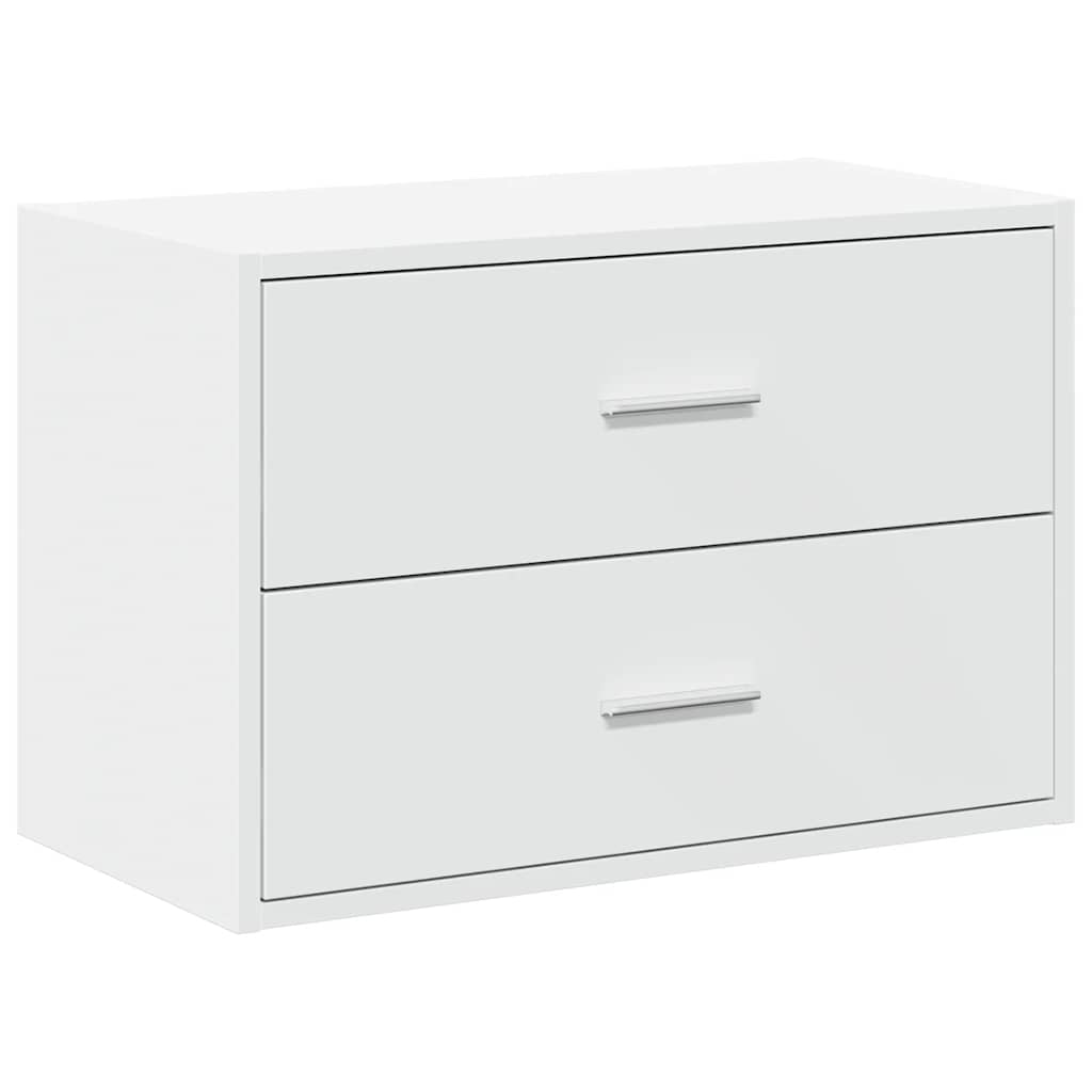 Cabinet with 2 Drawers White 60x31x40 cm Engineered Wood