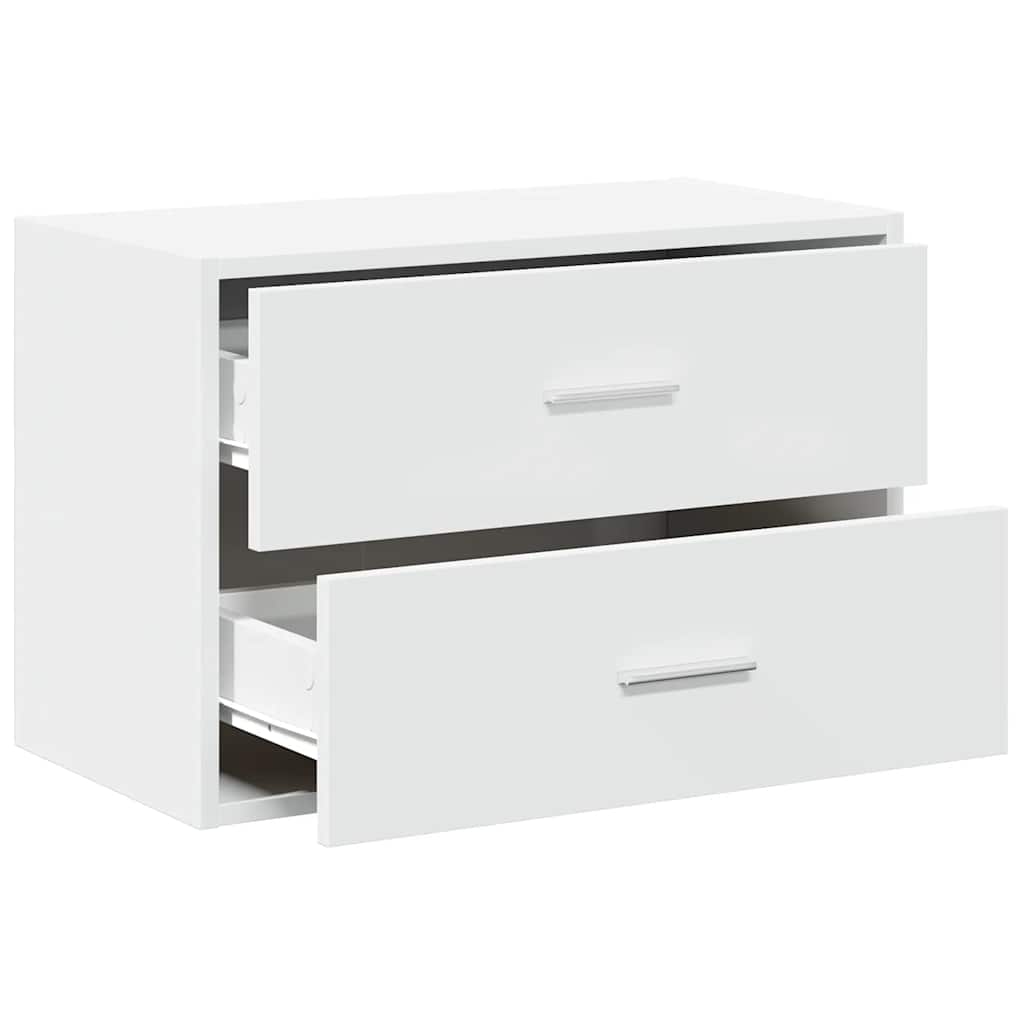Cabinet with 2 Drawers White 60x31x40 cm Engineered Wood