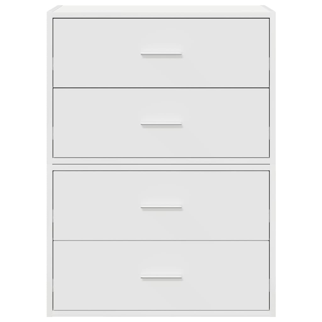 Cabinets with 2 Drawers 2 pcs White 60x31x40 cm Engineered Wood