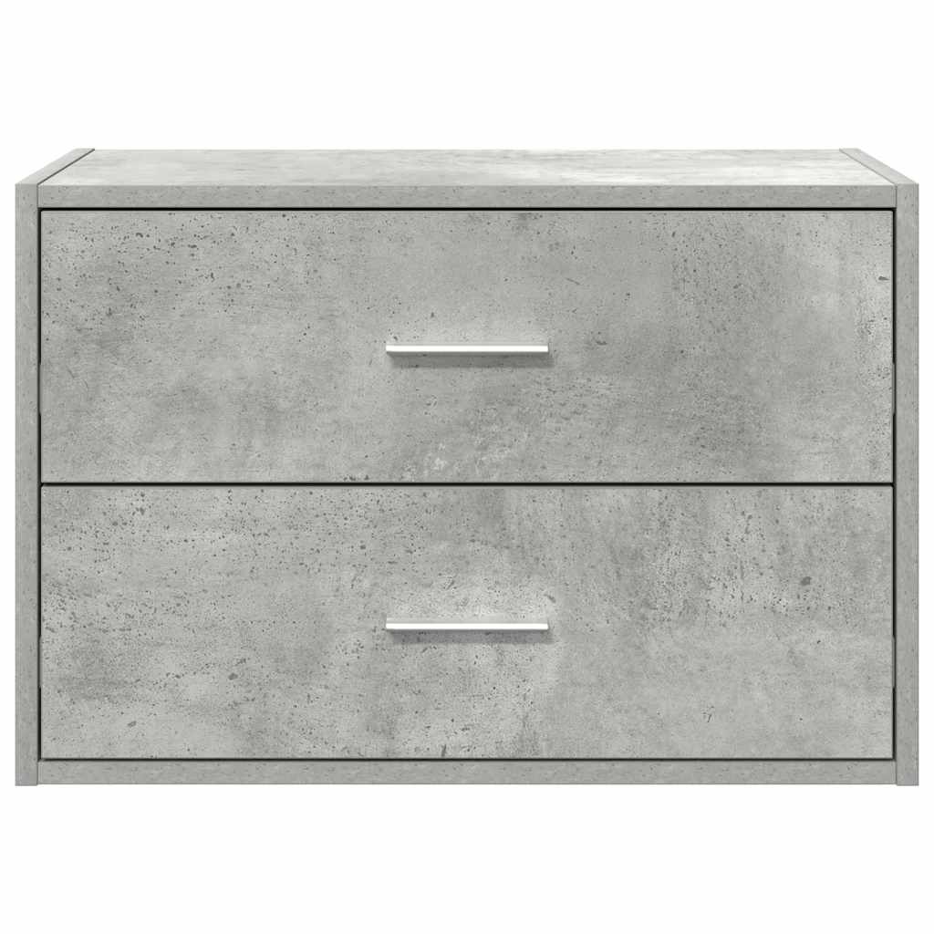 Cabinet with 2 Drawers Concrete Grey 60x31x40 cm Engineered Wood