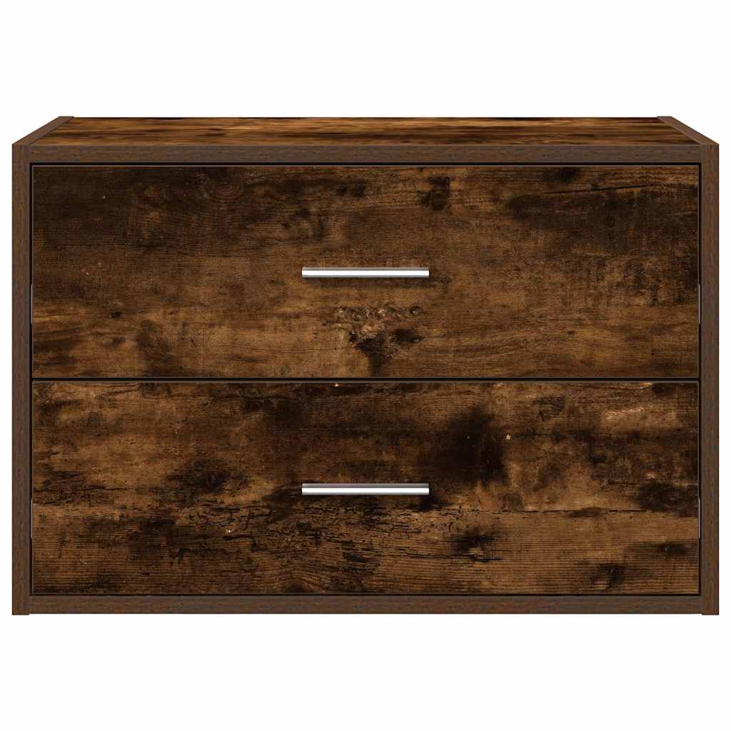 Cabinet with 2 Drawers Smoked Oak 60x31x40 cm Engineered Wood