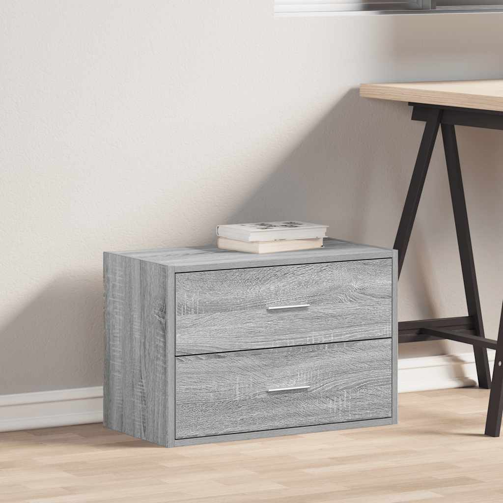 Cabinet with 2 Drawers Grey Sonoma 60x31x40 cm Engineered Wood