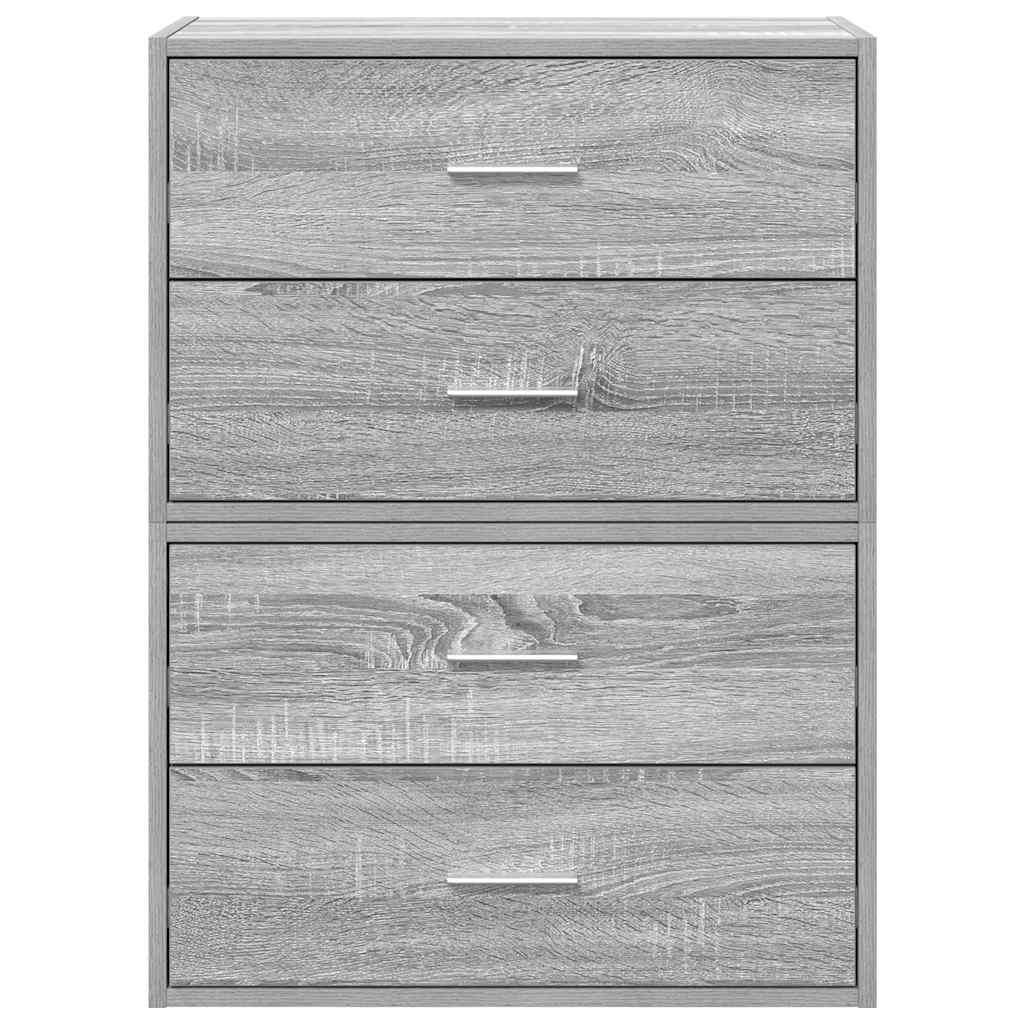 Cabinets with 2 Drawers 2 pcs Grey Sonoma 60x31x40 cm Engineered Wood
