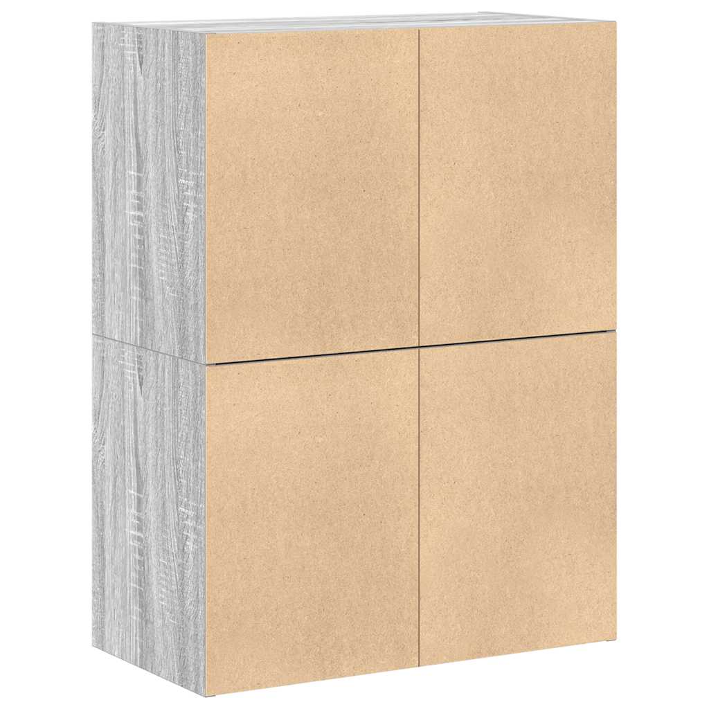 Cabinets with 2 Drawers 2 pcs Grey Sonoma 60x31x40 cm Engineered Wood