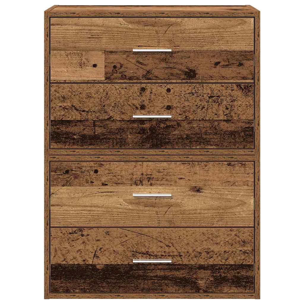 Cabinets with 2 Drawers 2 pcs Old Wood 60x31x40 cm Engineered Wood