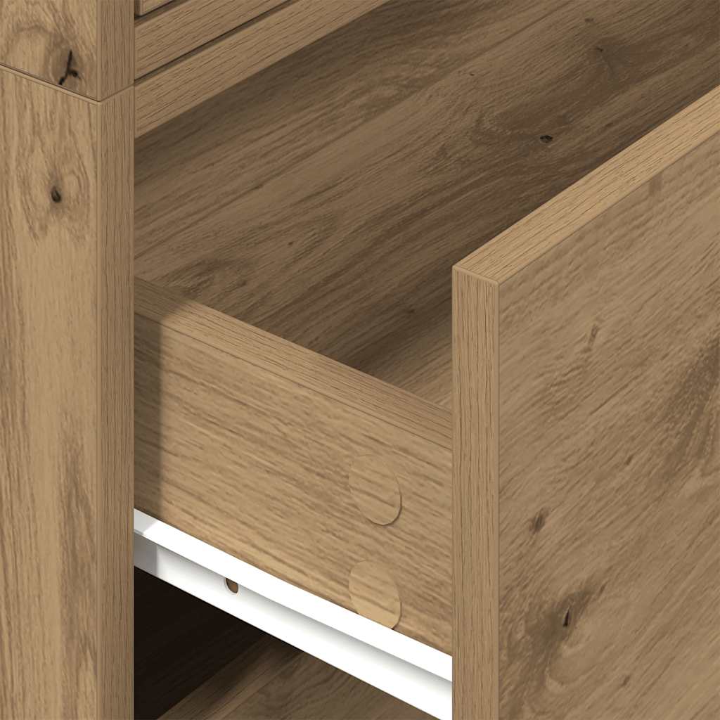 Cabinets with 2 Drawers 2 pcs Artisan Oak 60x31x40 cm Engineered Wood