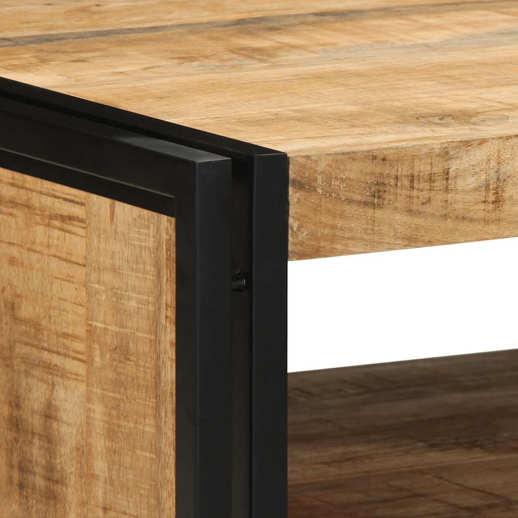 Coffee Table 70x50x38 cm Solid Rough Wood Mango