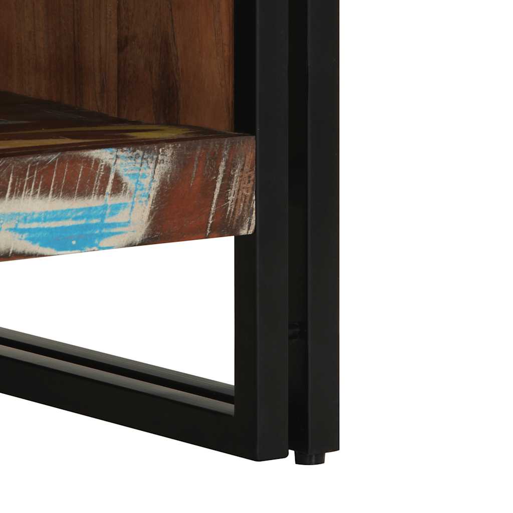 Coffee Table Multicolour 50x50x38 cm Solid Wood Reclaimed