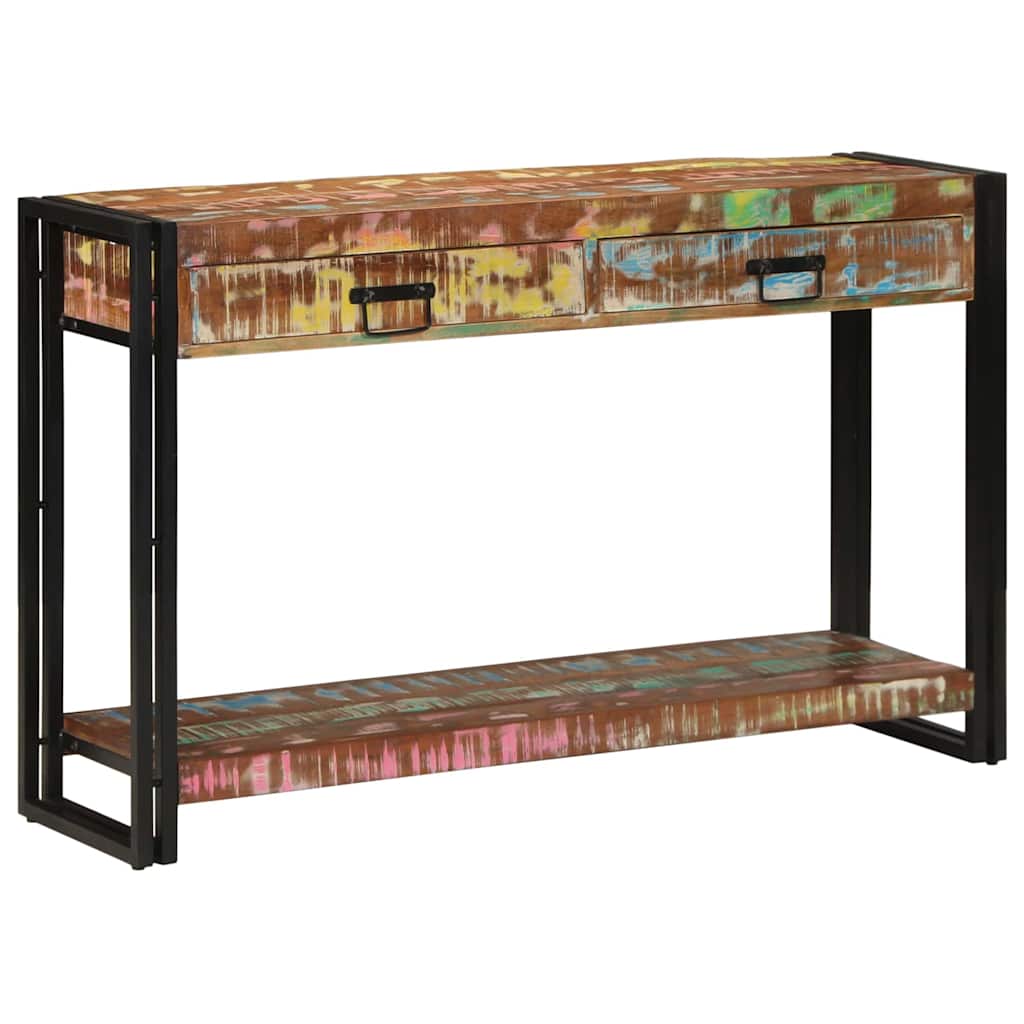 Console Table Multicolour 120 x 33 x 75 cm Solid reclaimed wood
