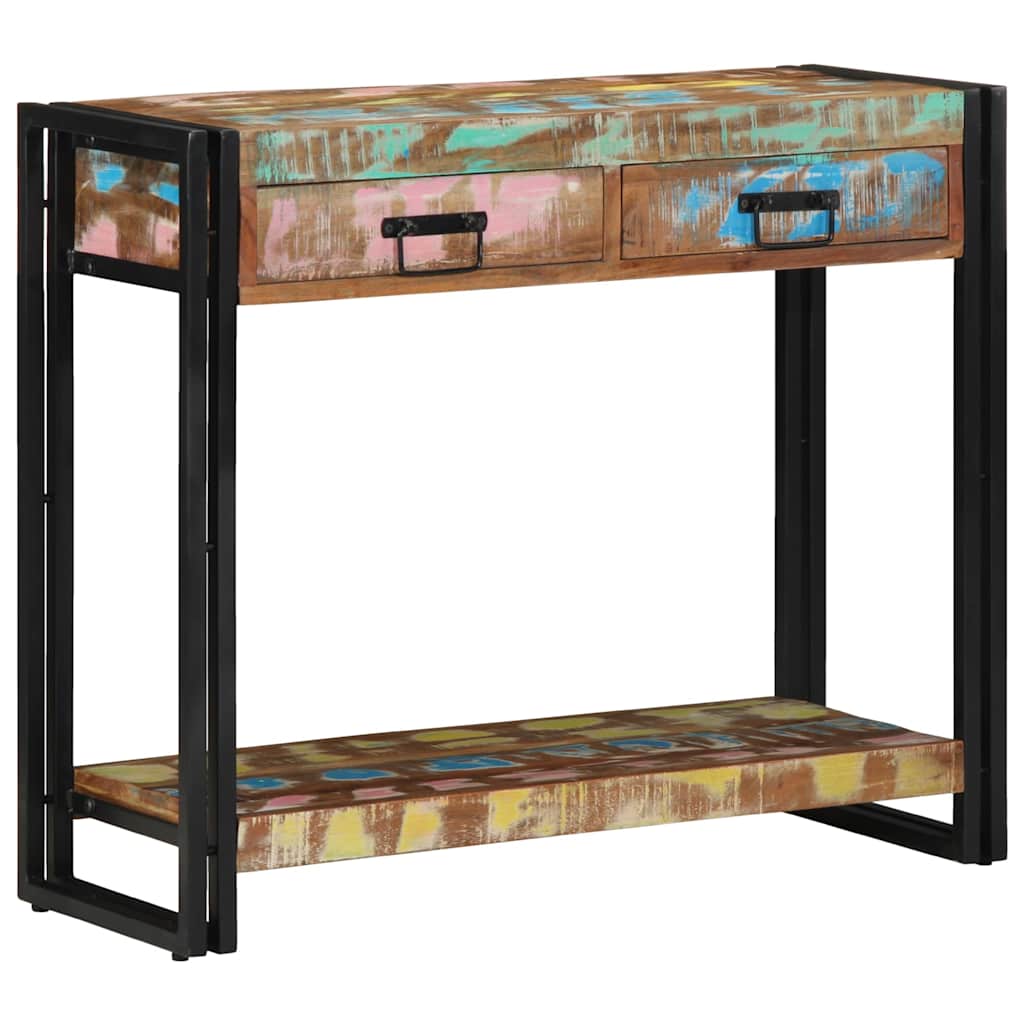 Console Table Multicolour 90 x 33 x 75 cm Solid reclaimed wood