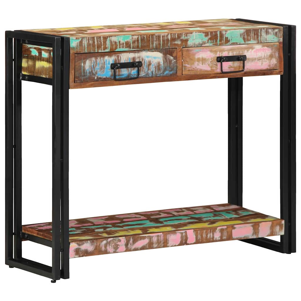 Console Table Multicolour 90 x 33 x 75 cm Solid reclaimed wood