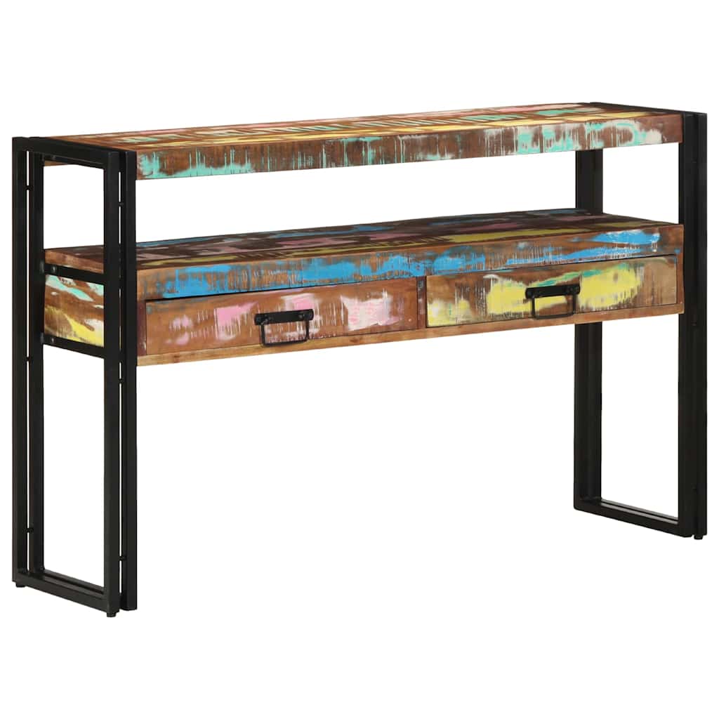 Console Table Multicolour 120 x 33 x 75 cm Solid reclaimed wood