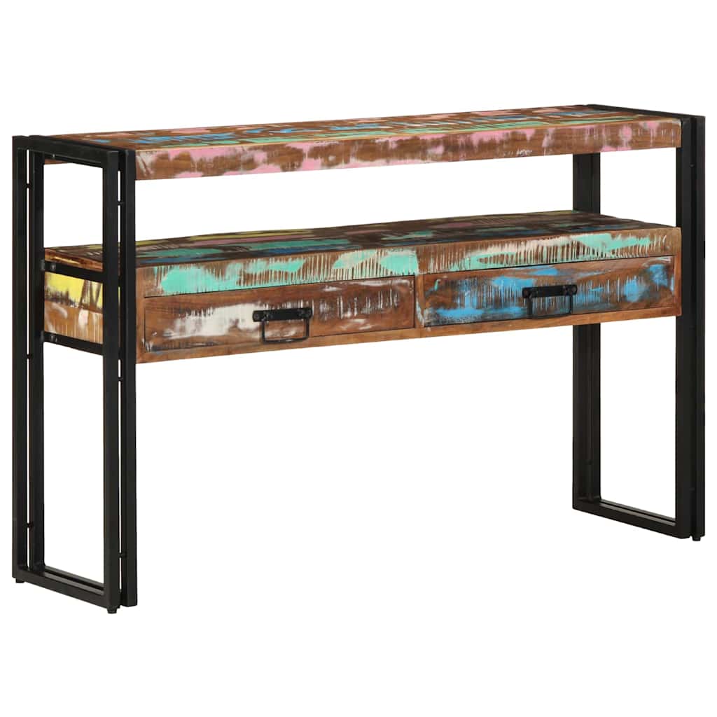 Console Table Multicolour 120 x 33 x 75 cm Solid reclaimed wood