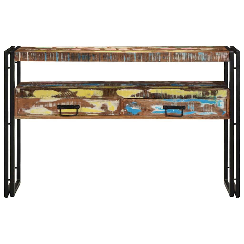 Console Table Multicolour 120 x 33 x 75 cm Solid reclaimed wood