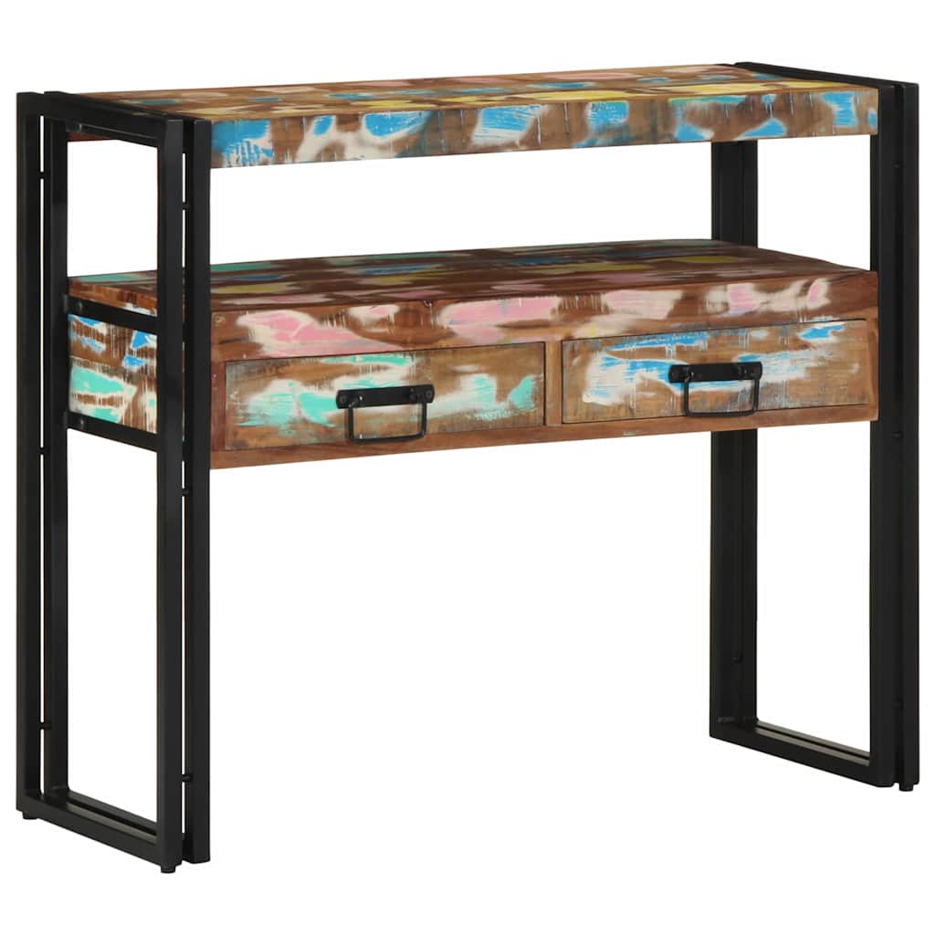 Console Table Multicolour 90 x 33 x 75 cm Solid reclaimed wood